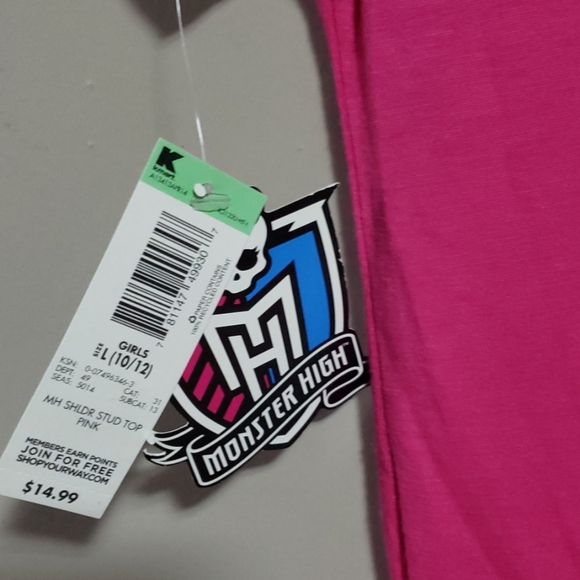 🆕️ Monster High Girls Top NWT Sz L 10/12 - Picture 4 of 6